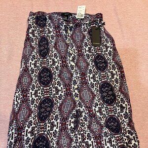 Y2K Vintage Forever 21 Purple Skirt Tribal Print Never Worn New with Tags Medium